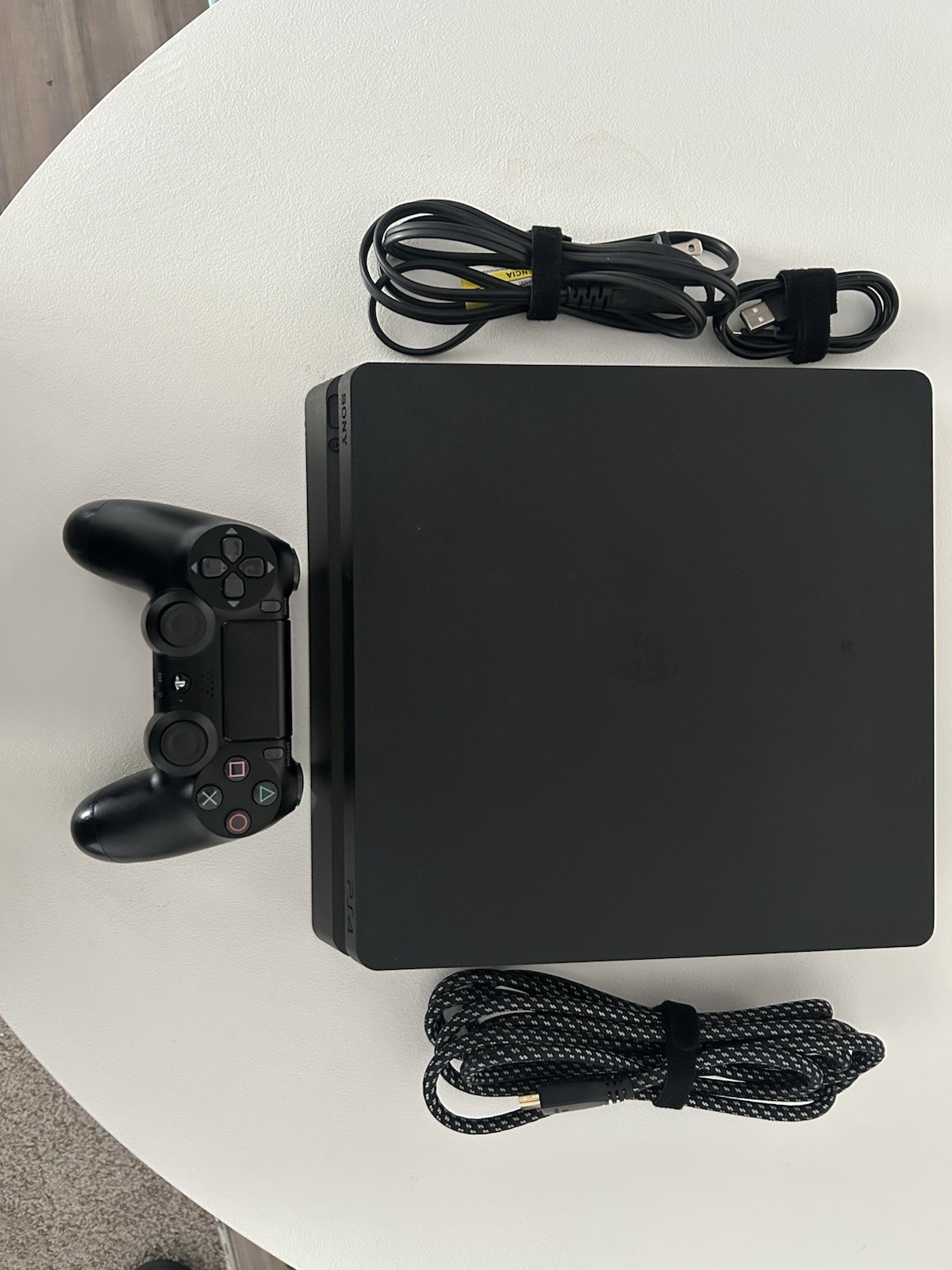 Sony PlayStation 4 Slim 1TB Black Console w/ DualShock 4, Cables, Wi-Fi