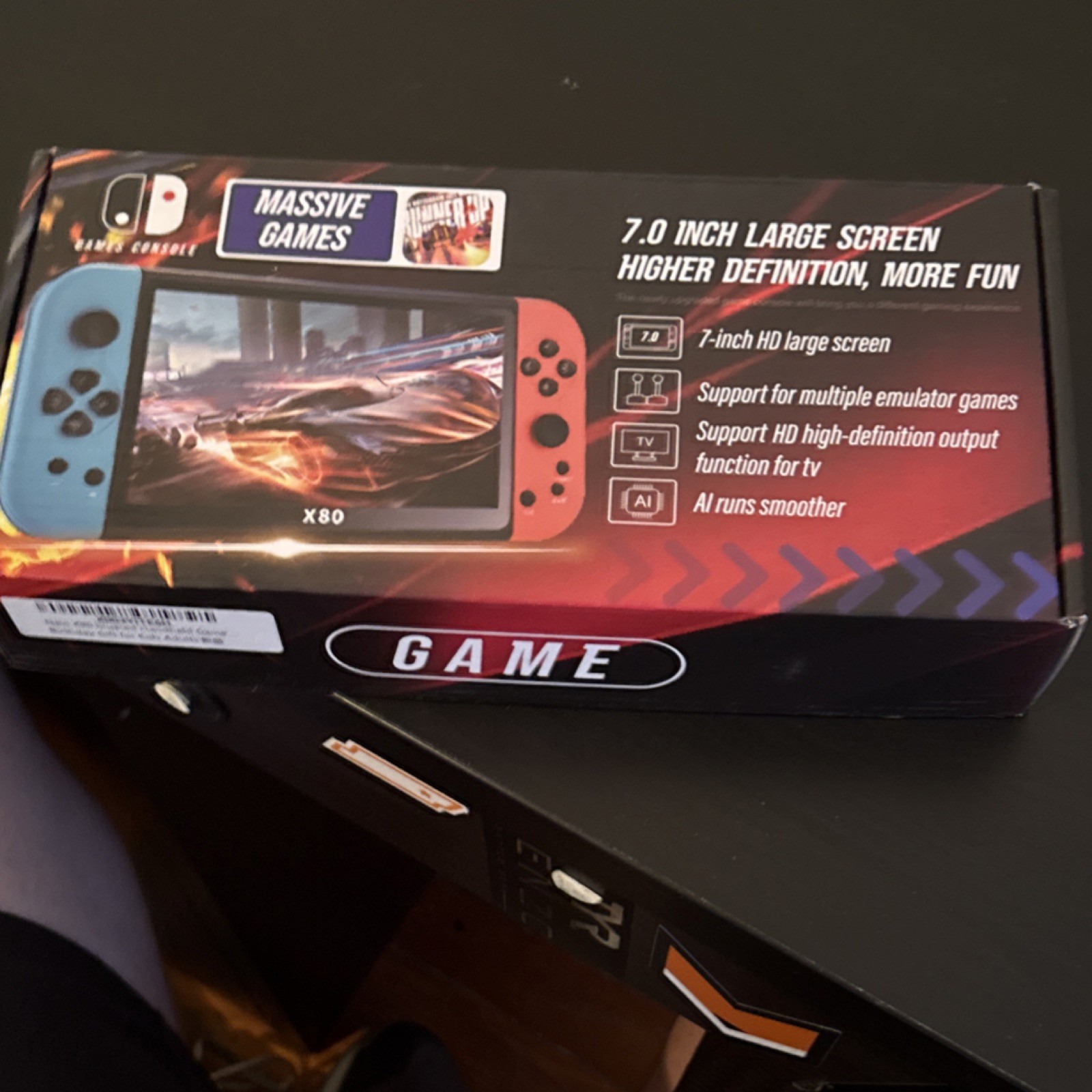 X80 Handheld Game Console Multicolor Box Only No Console Just The Box ￼