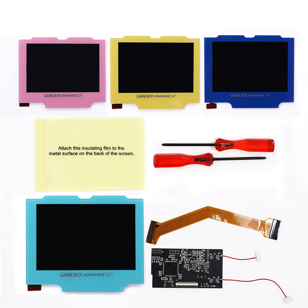Multi-Color Lens Touch Backlight Color IPS LCD Kit For Gameboy advance GBA SP