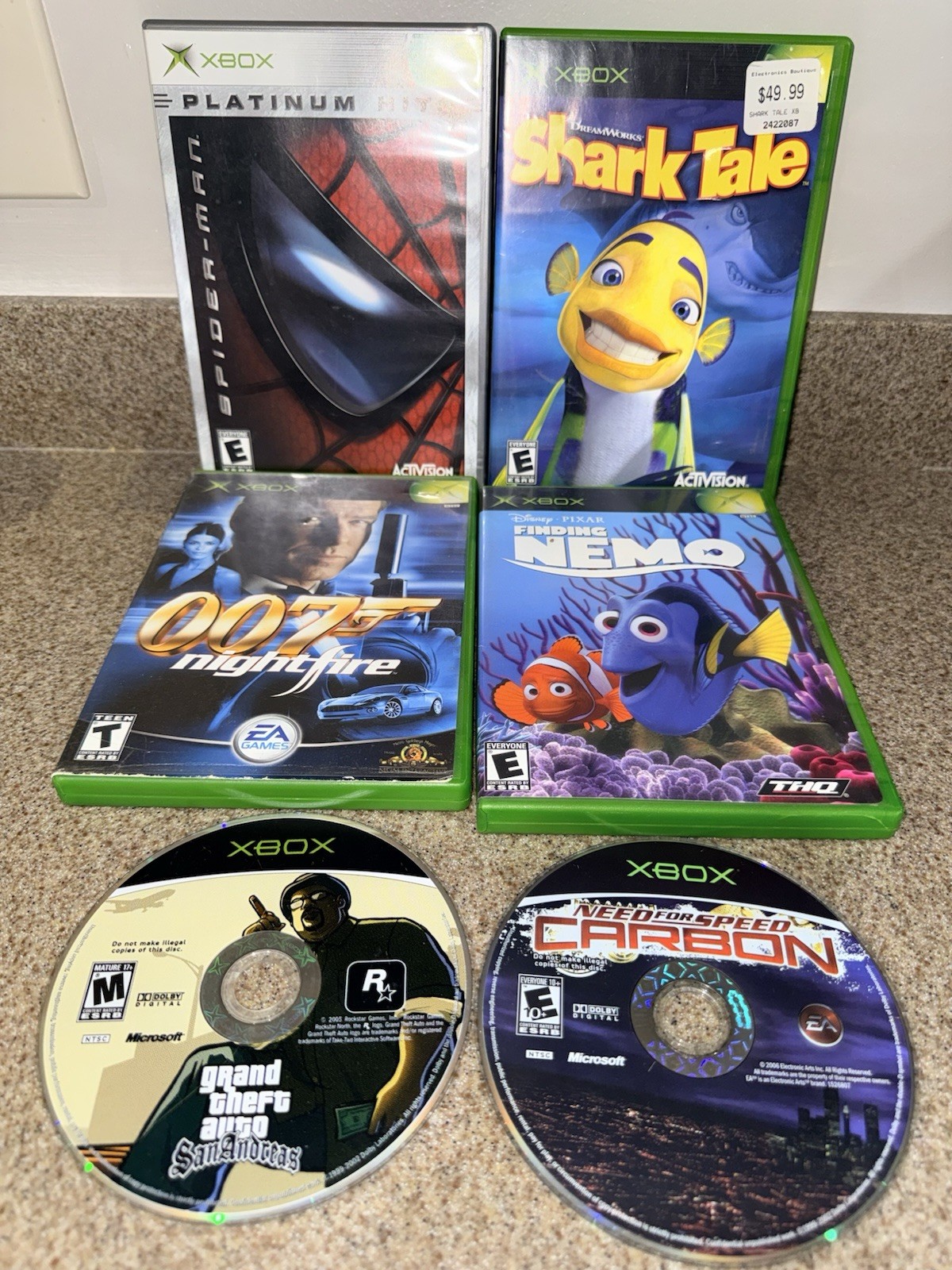 Xbox Games | 007 Nightfire, GTA, Spiderman, Need for Speed, Nemo, and Shark Tale