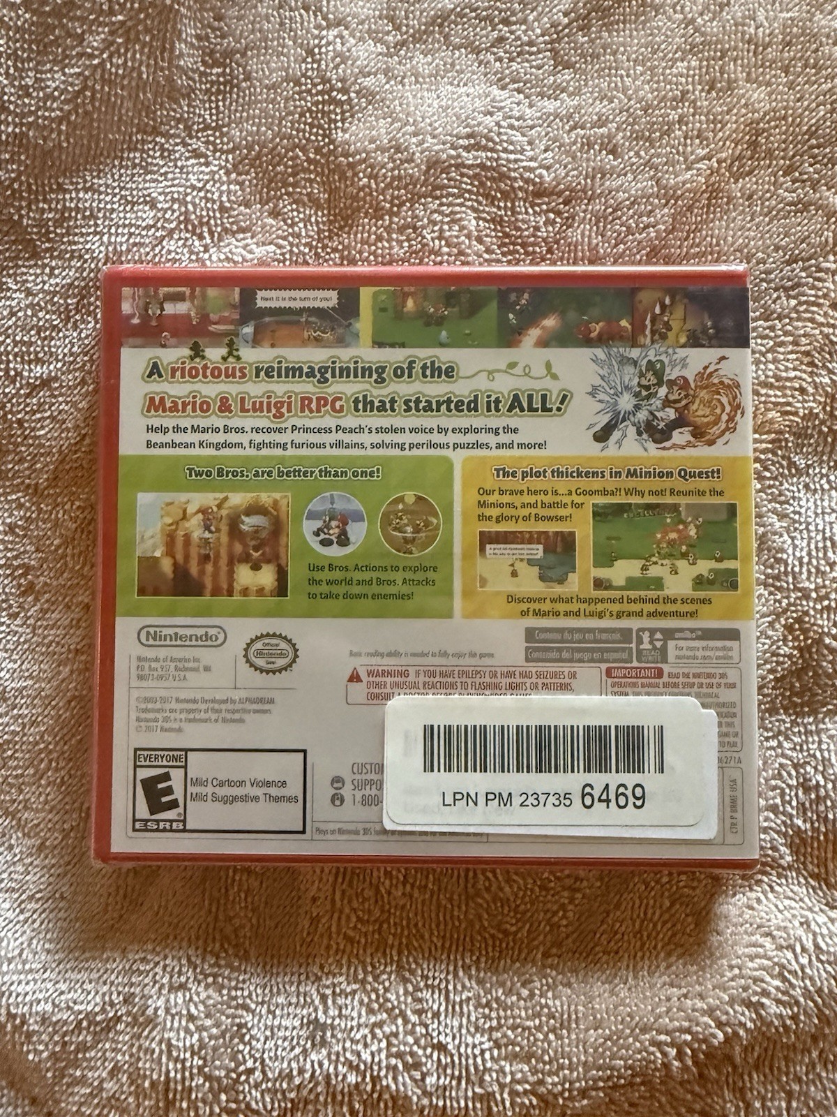 Mario & Luigi Superstar Saga + Bowser’s Minions Nintendo 3DS New Sealed