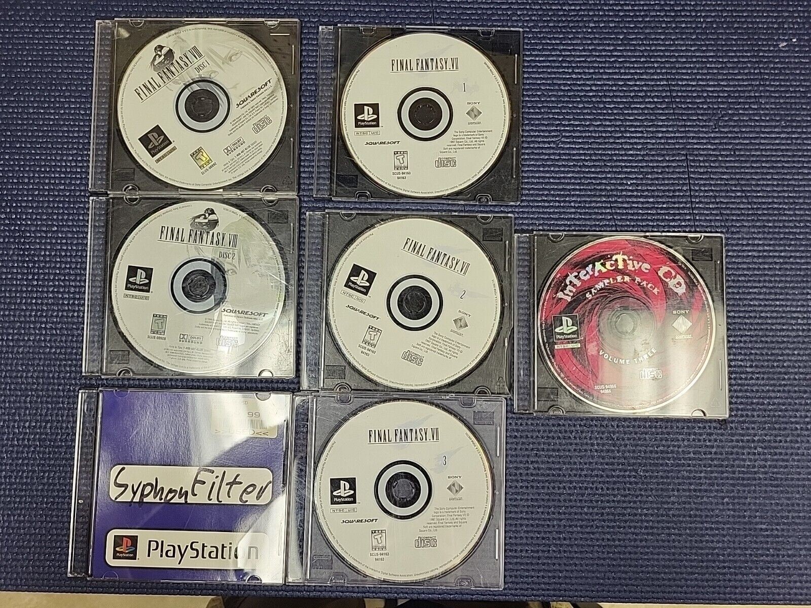 Lot of 8 Games +2 PS1 PSX PlayStation, condition varies, see description please