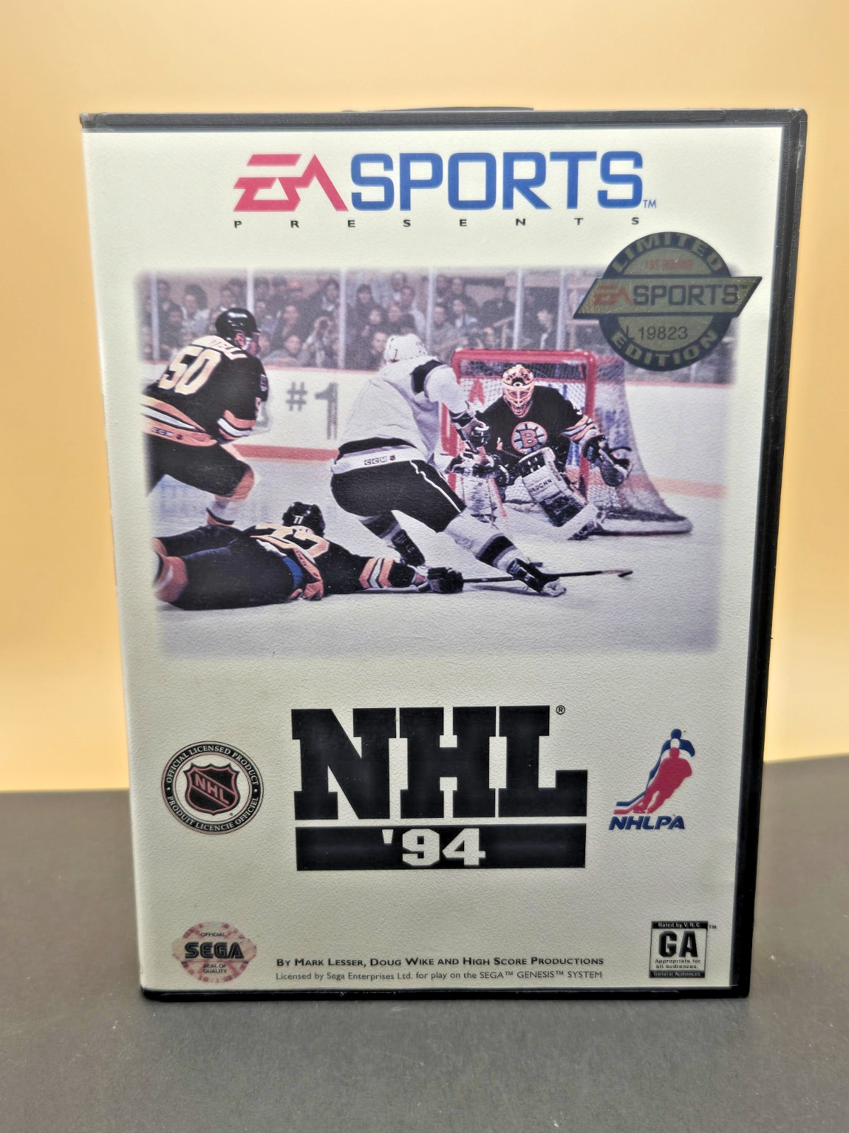 NHL ’94 (Sega Genesis, 1993) COMPLETE!! Former Rental. See Description.