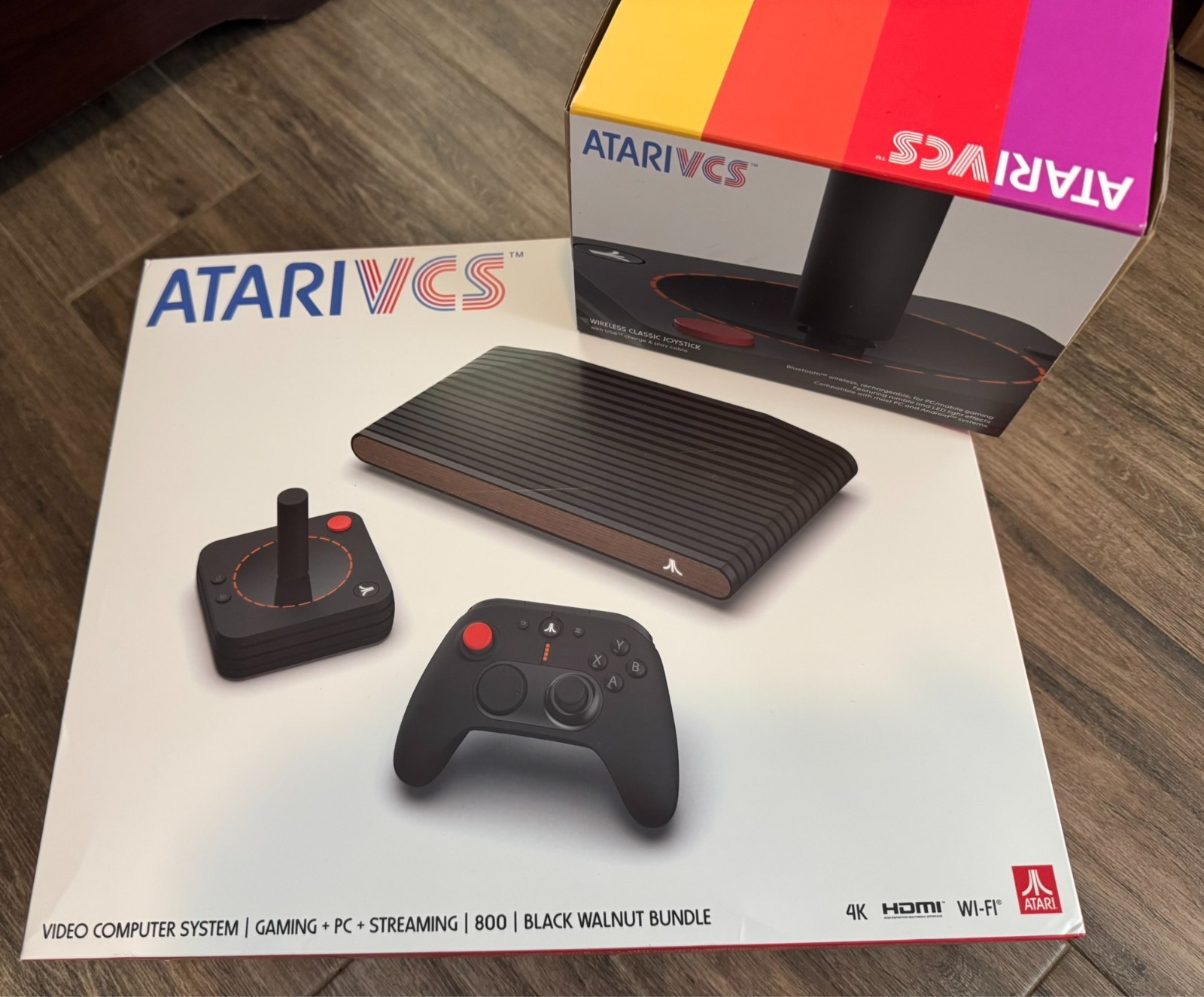 Atari VCS 800 Home Console 32GB – Black Walnut Bundle with extra joystick