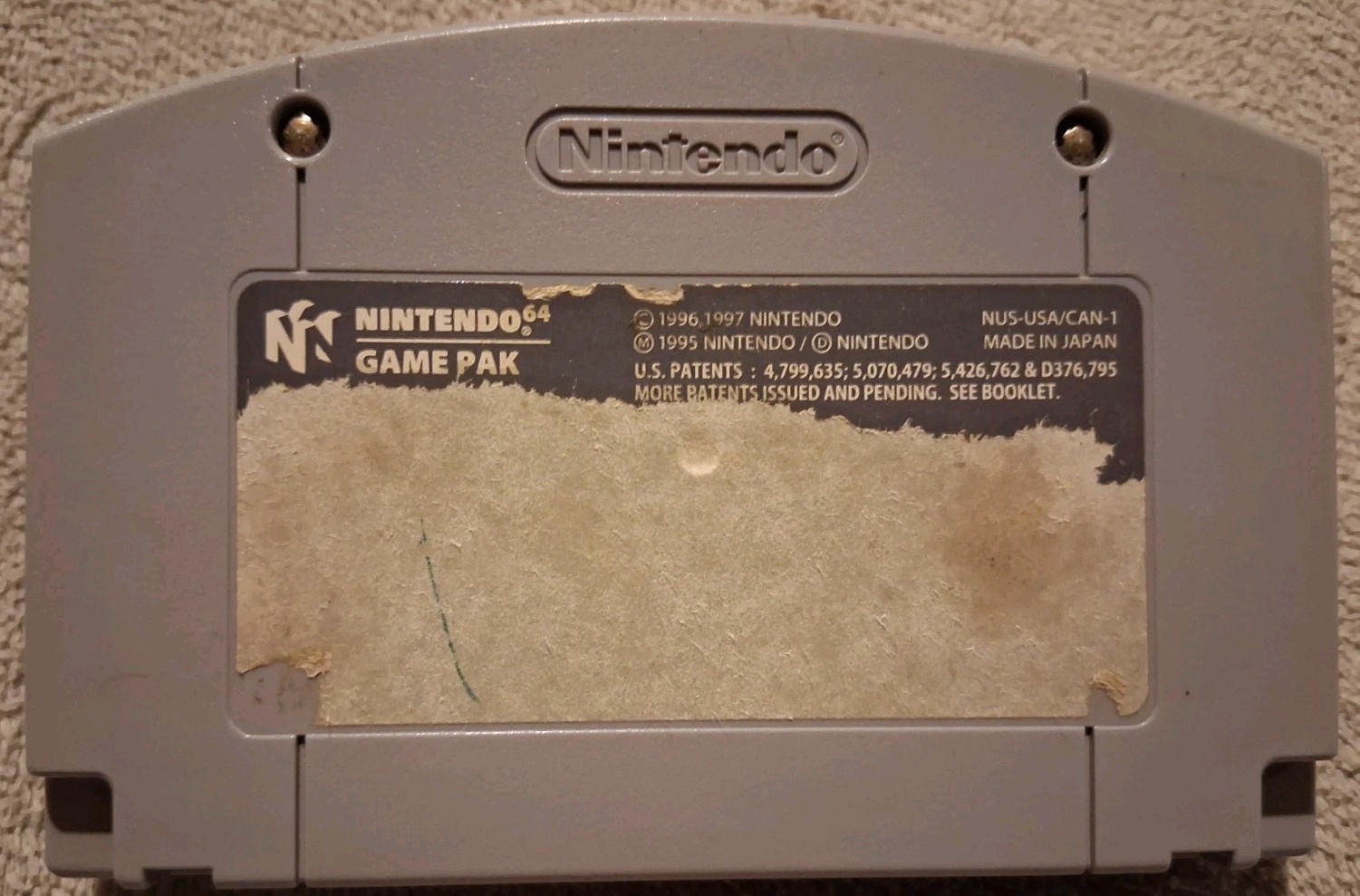 Authentic Pokémon Snap Nintendo64 Tested Working OEM Cartridge Back Label Damage