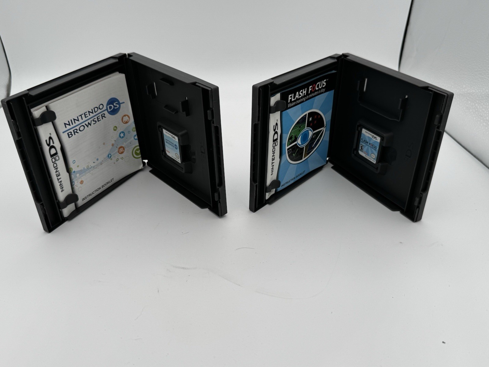 Nintendo DS Browser & Flash Focus Vision Training Lot Complete w/ Manuals Tested