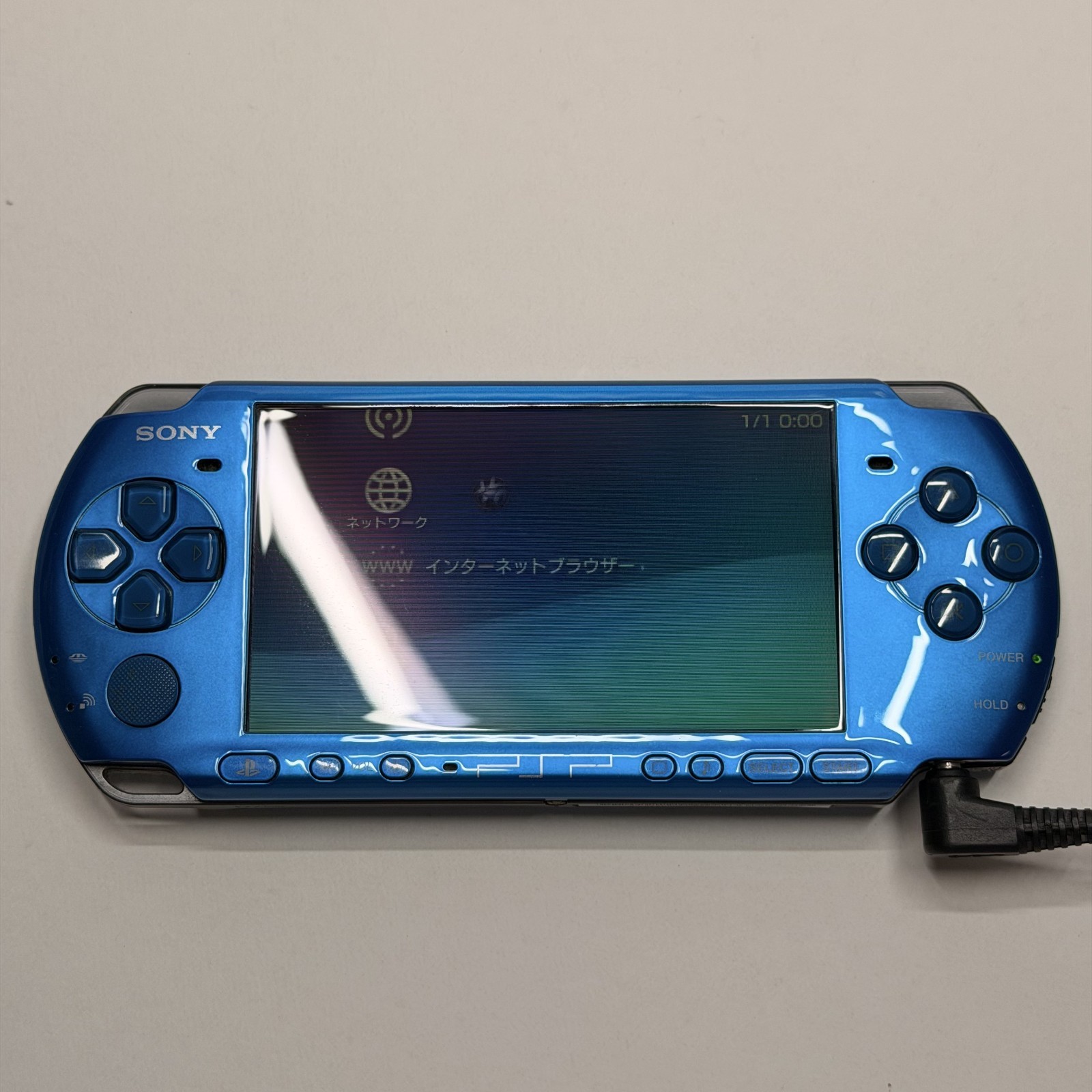 Sony PSP 3000 Vibrant Blue Console Excellent Condition Tested Working Bonus JP