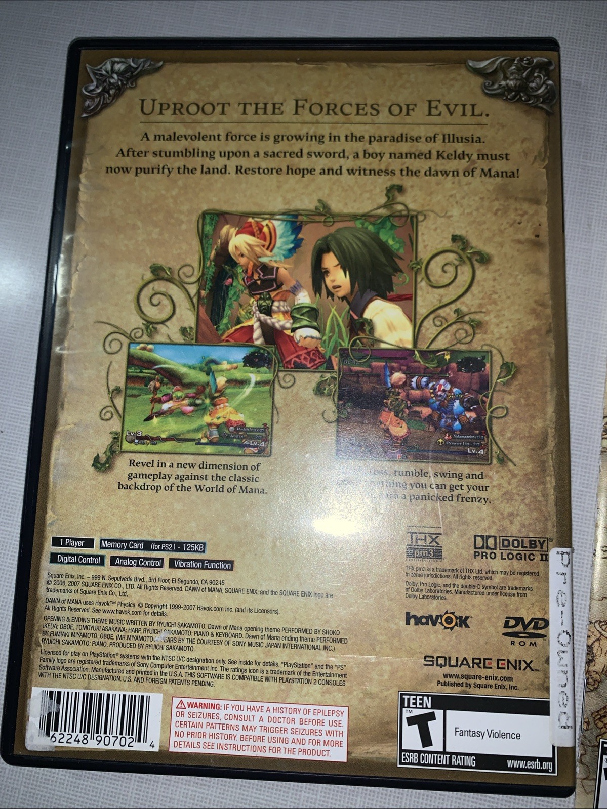 Dawn of Mana (PlayStation 2 PS2) Case & Manual Only No Game W/ Reg Card