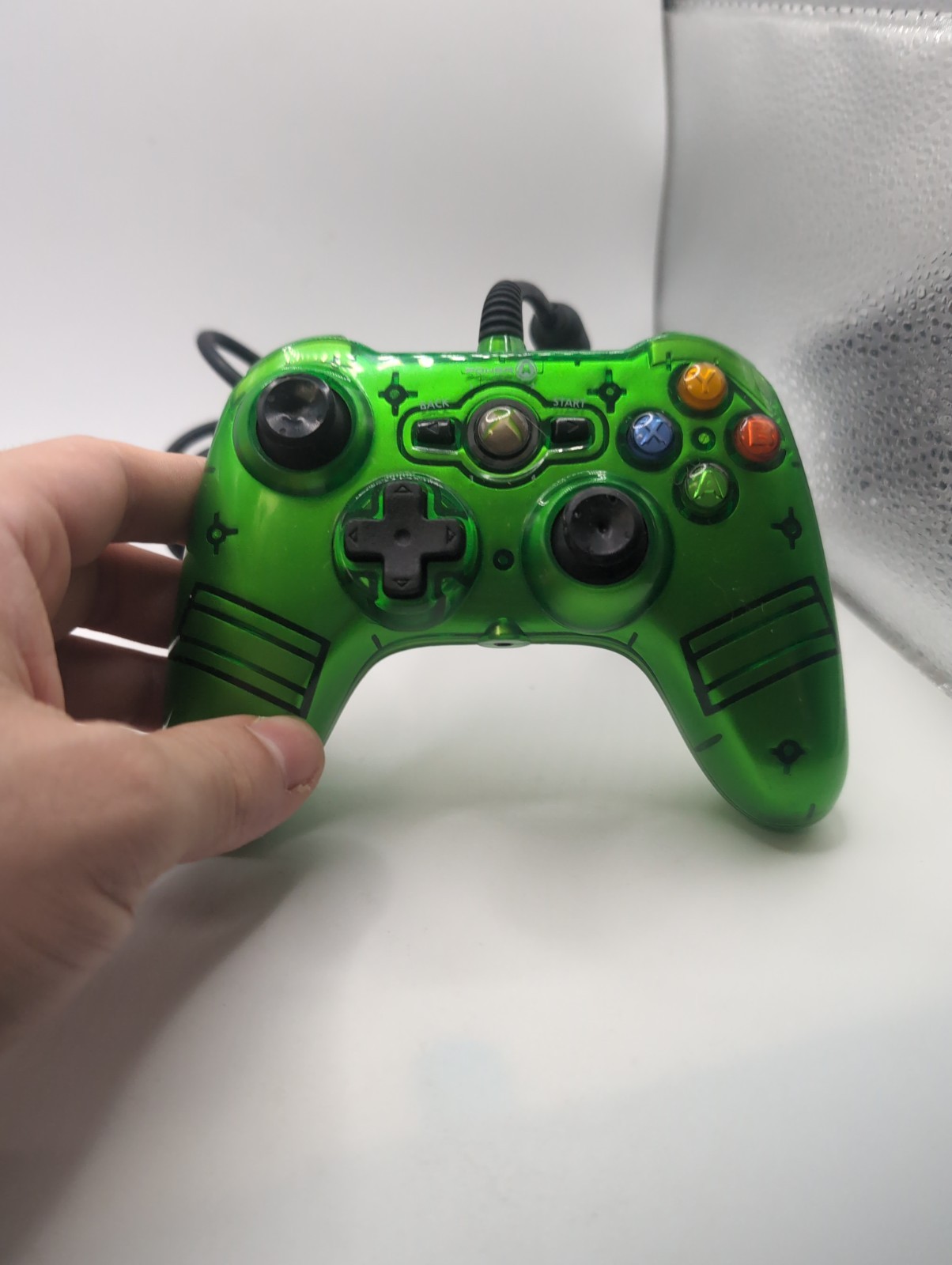 Power A Mini Green Liquid Metal Xbox 360 Controller Tested Working