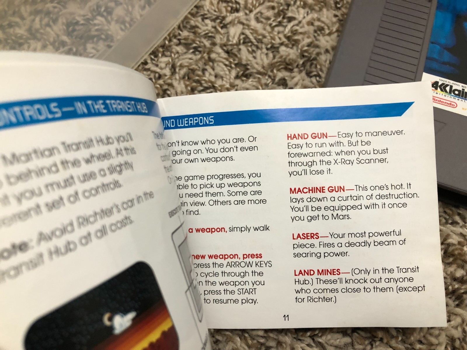 Total Recall (Nintendo Entertainment System, 1990) Original Game & Manual Tested