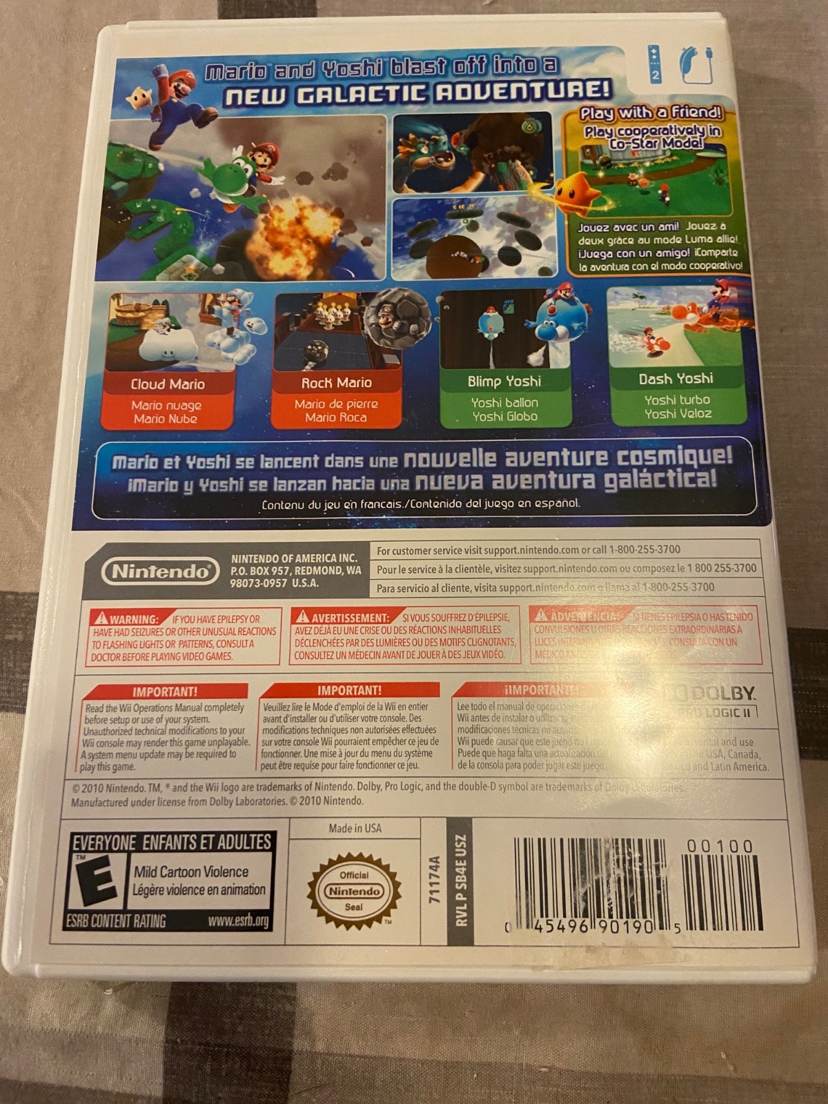 Nintendo Wii Lot(Klonoa CIB, Metal Slug Anthology CIB,Mario Galaxy 2 no book)
