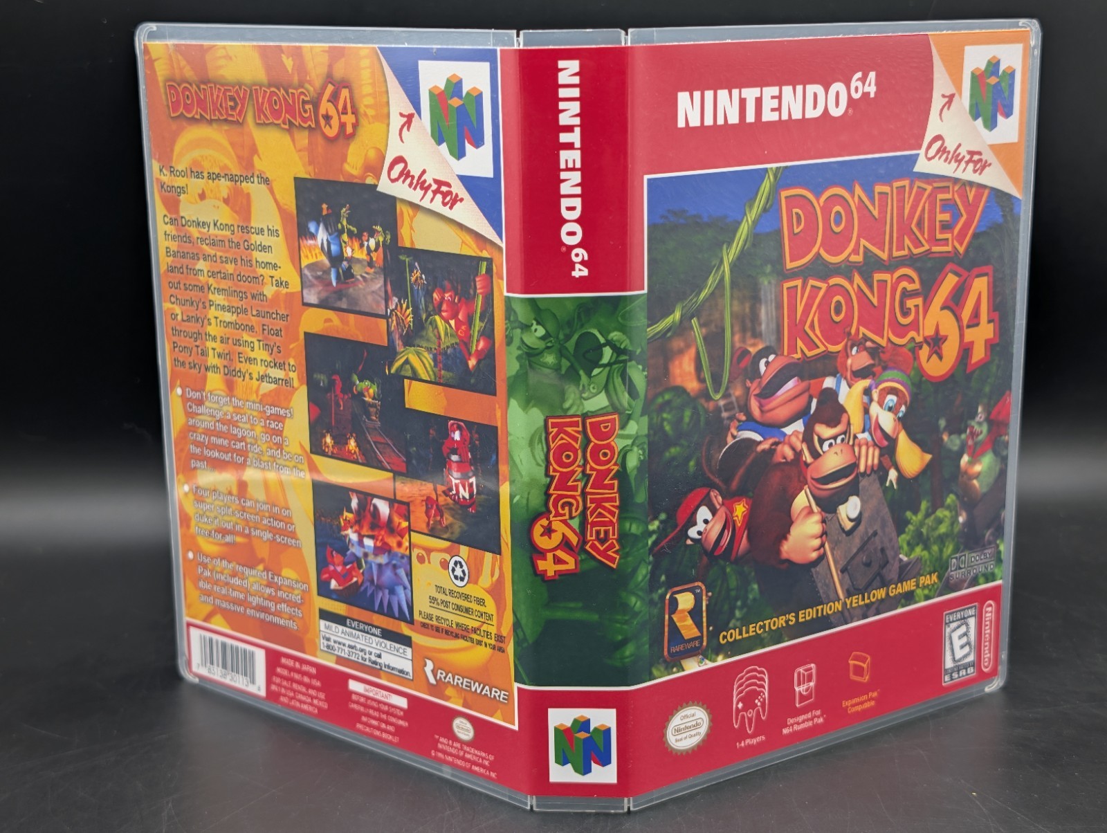 Donkey Kong 64 ( Nintendo 64 N64 ) Near Mint – Authentic – Tested – With Case