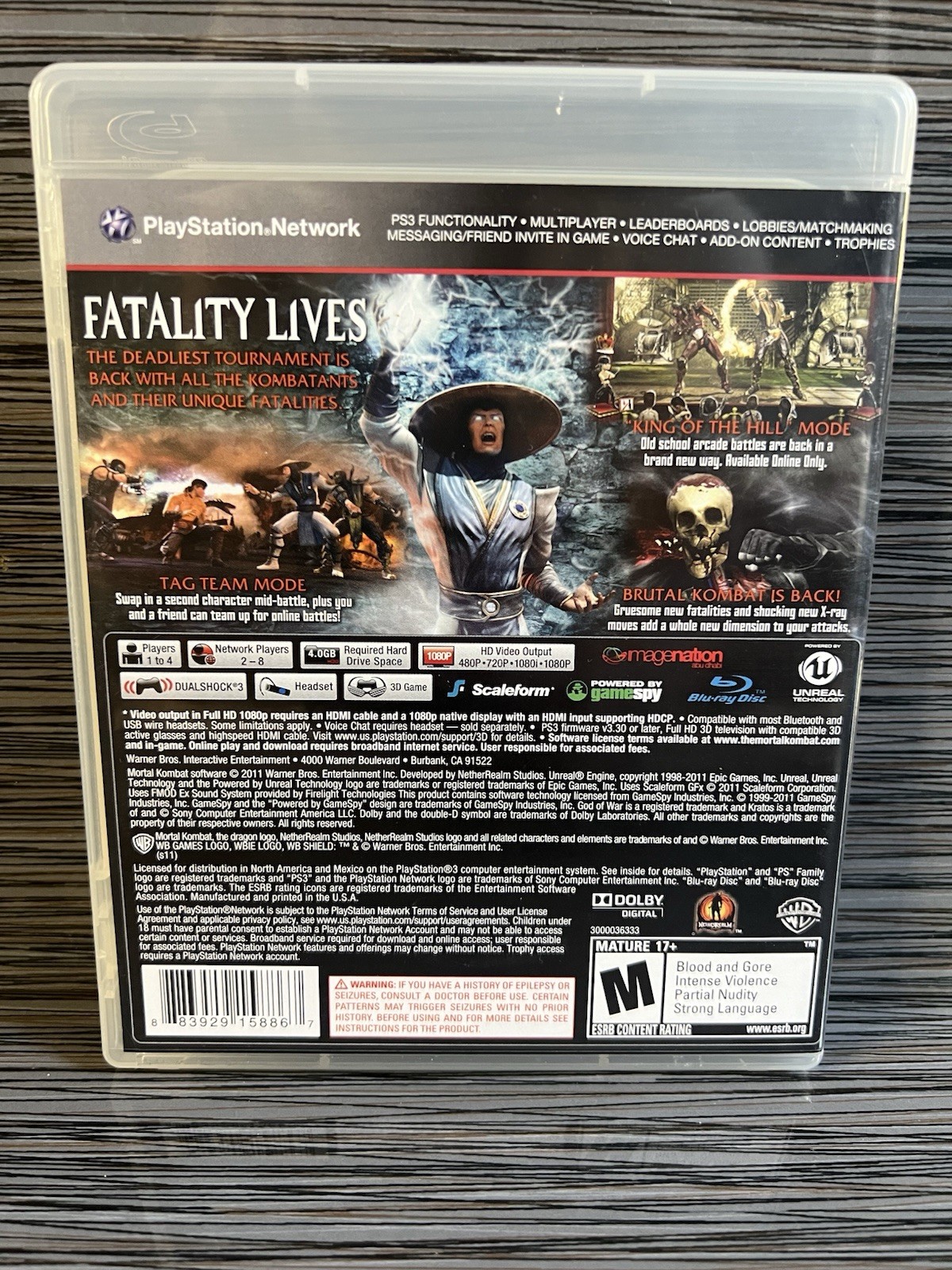 Mortal Kombat (PS3, 2011) – Play as Kratos – Complete, Tested