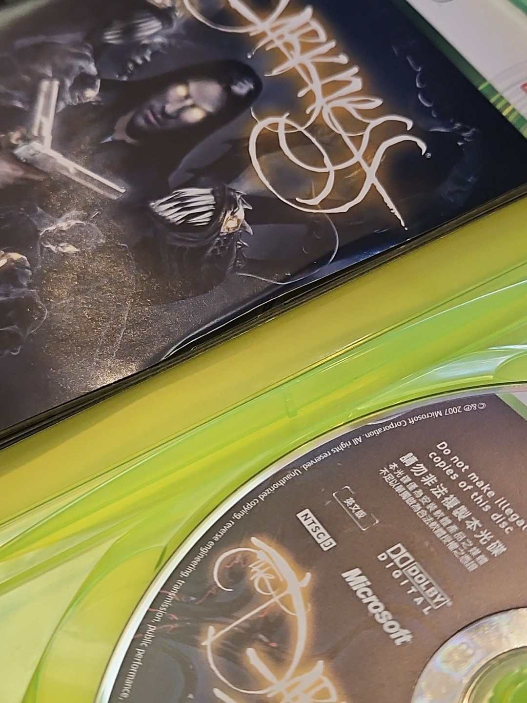 The Darkness Xbox 360 English / Chinese HONG KONG TAIWAN ASIA ASIAN IMPORT CIB