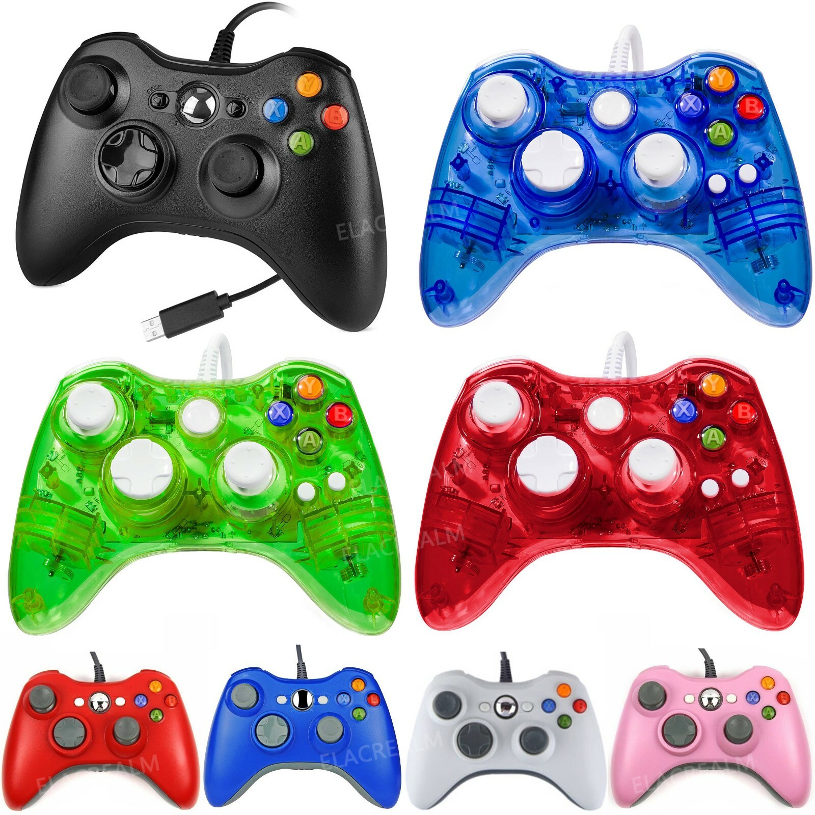 USB Wired/Wireless Gaming Controller Joystick for Microsoft Xbox 360/ PC Windows