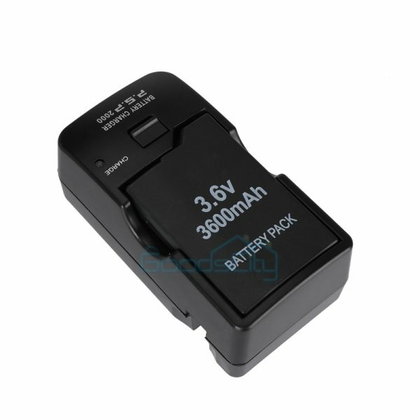 Battery charger & 3600mAh Rechargeable Battery for PSP 1000/2000/2001/3000/3001