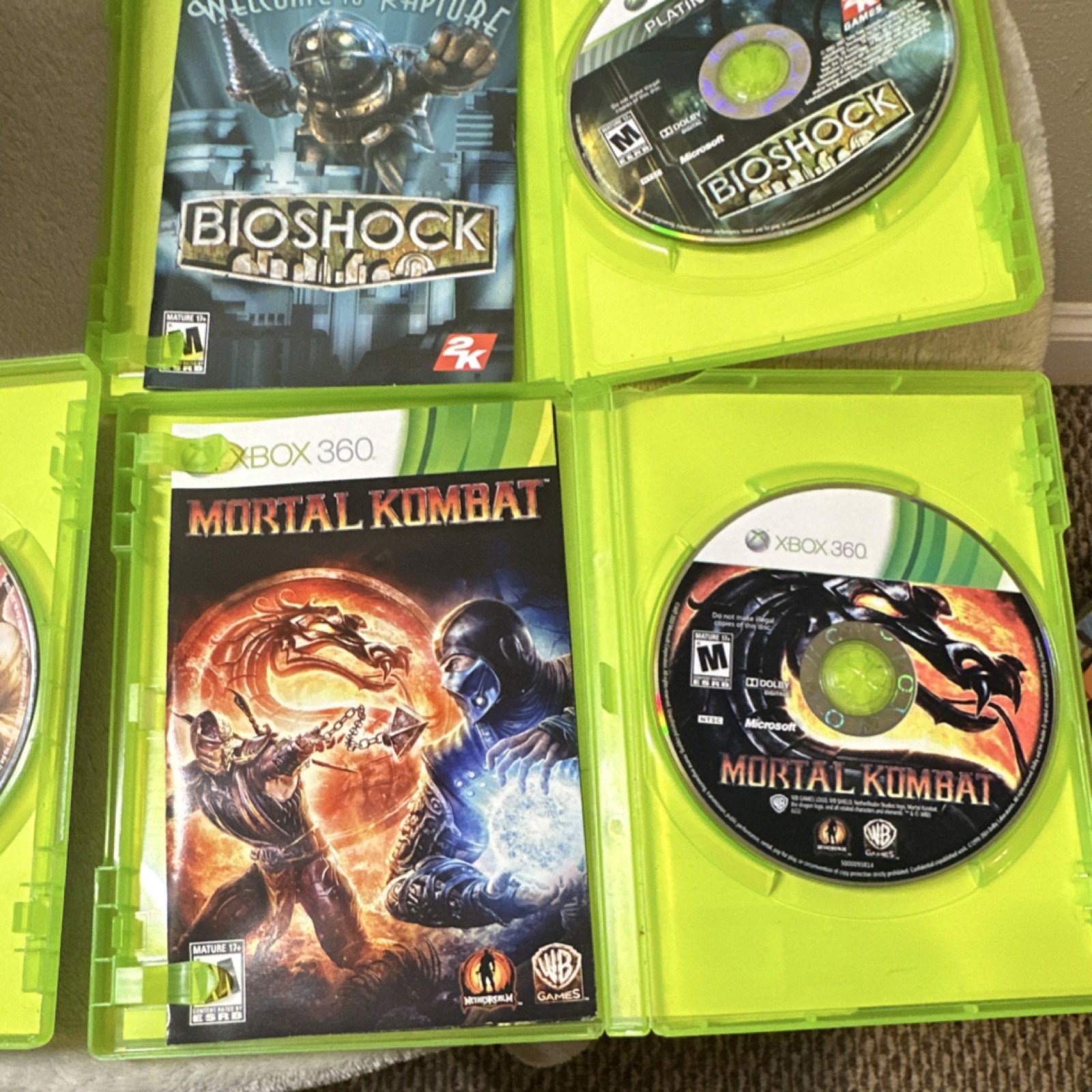 Xbox 360 5 lot Kinect adventures LEGO Dimensions BioShock Fable 2 mortal kombat