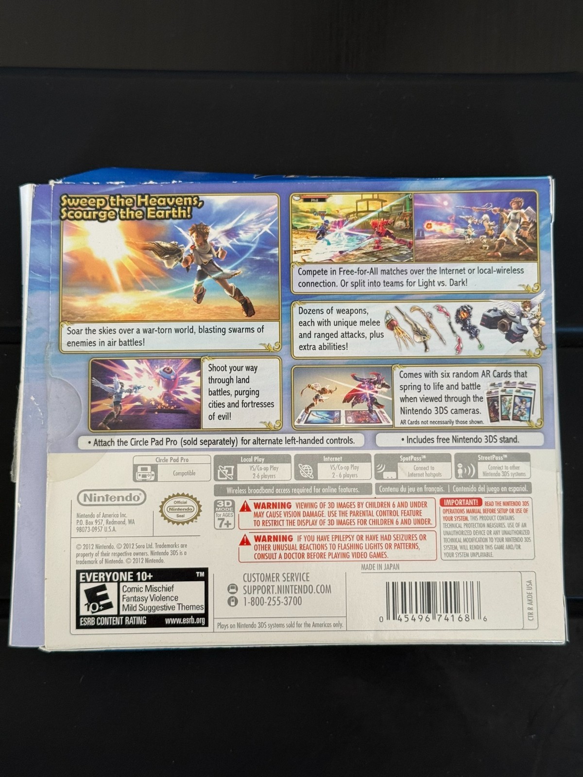Kid Icarus: Uprising (Nintendo 3DS) – Complete with Case & Original Stand