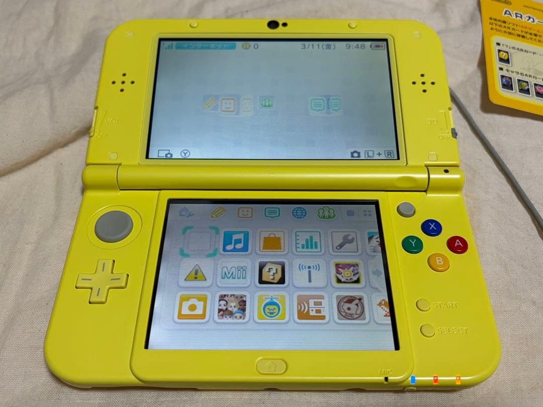 3DS/2DS/DS New Nintendo 3Dsll Pikachu Yellow Pokemon With Box, Main Unit, Japan