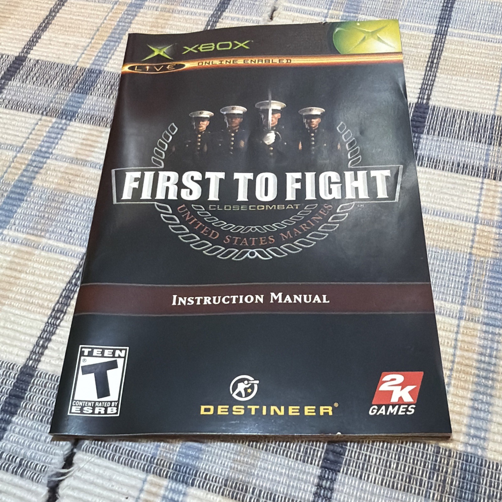 First to Fight United States Marines Microsoft Xbox Video Game CIB Complete