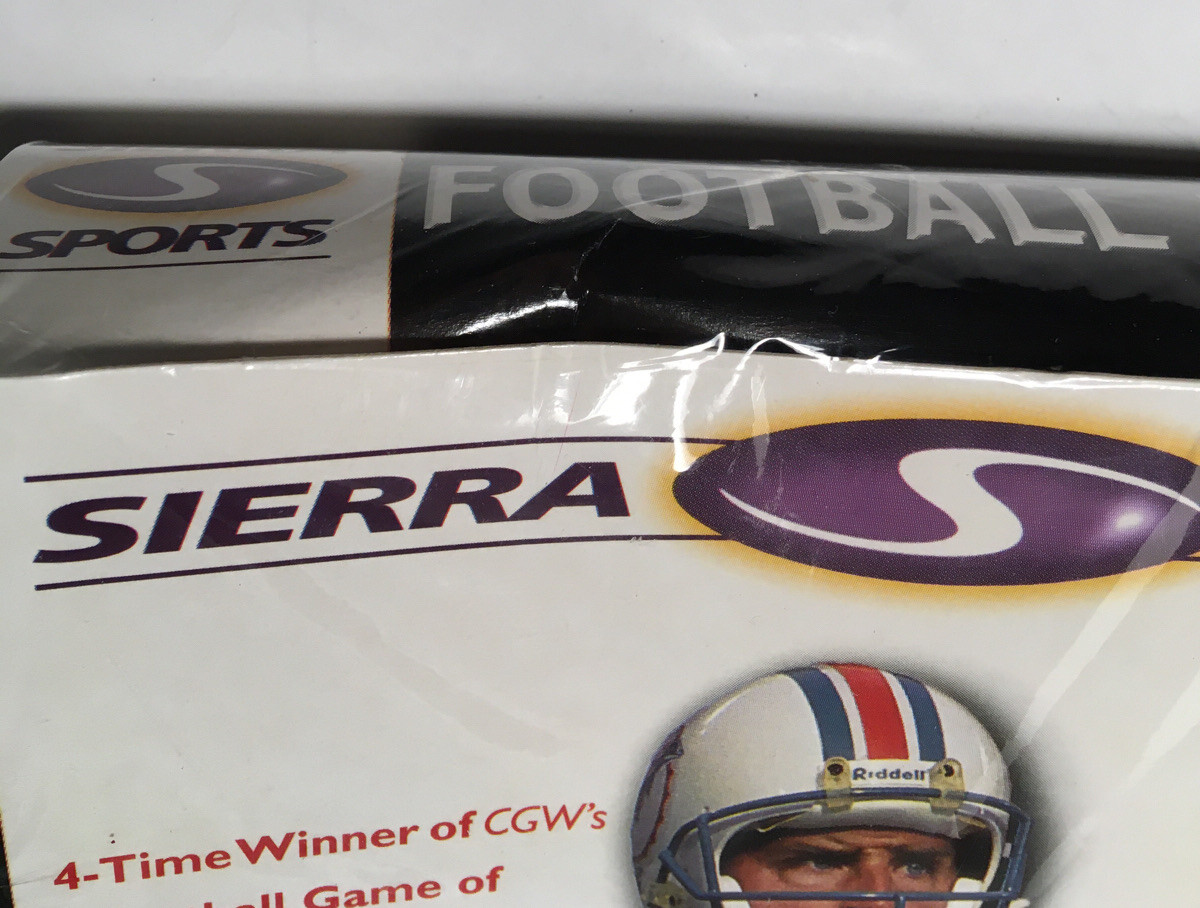 Sierra Sports Football PRO ’98 Windows 95 CD-ROM Vintage Big Box Software CIB