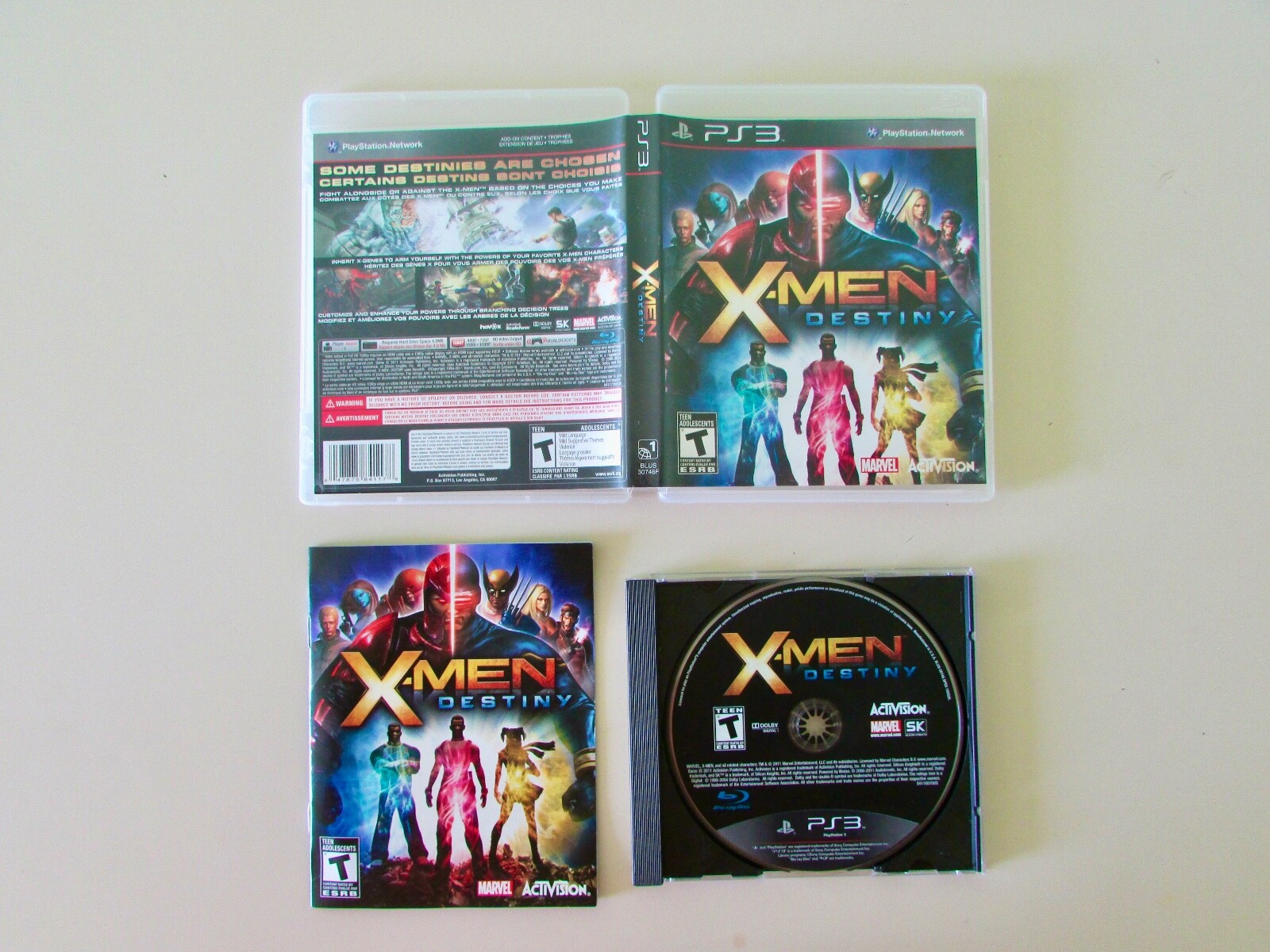 X-Men: Destiny (Sony PlayStation 3, 2011) Video Game-Excellent Condition!