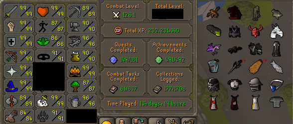 OSRS ACCOUNT – 2100+ TTL – JAGEX ACCOUNT – UNRECOVABLE – 10 PETS