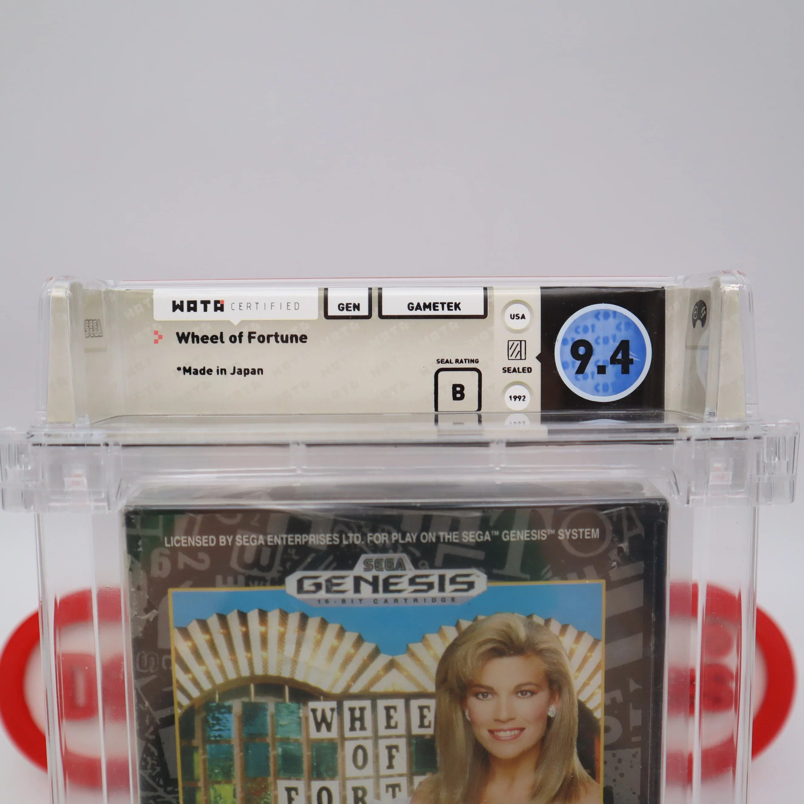 Sega Genesis WHEEL OF FORTUNE – CLAMSHELL CASE! WATA GRADED 9.4 B! NEW & Sealed!