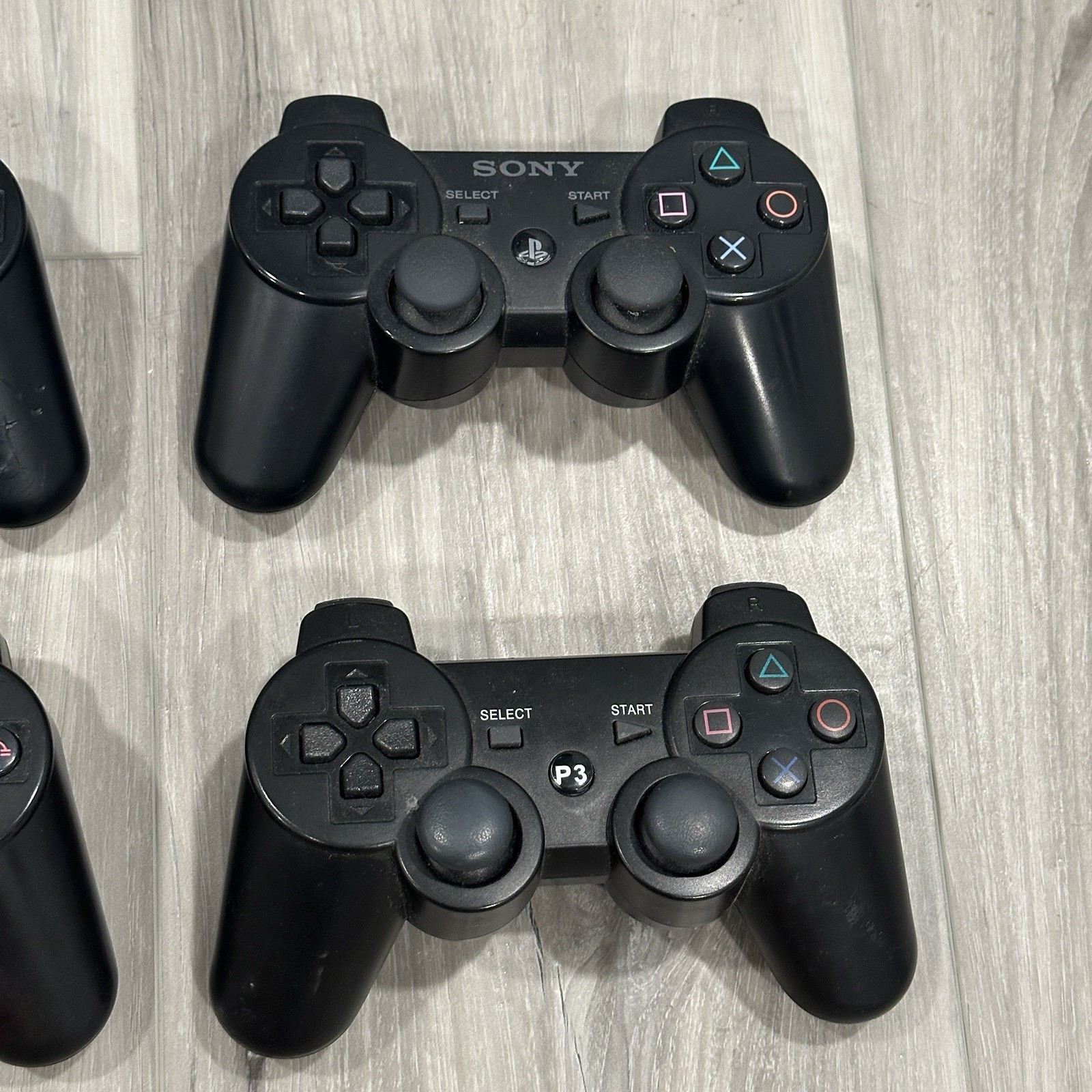 Lot of 6 PS3 Dualshock 3/Third Party Wireless Controller Parts Repair Only