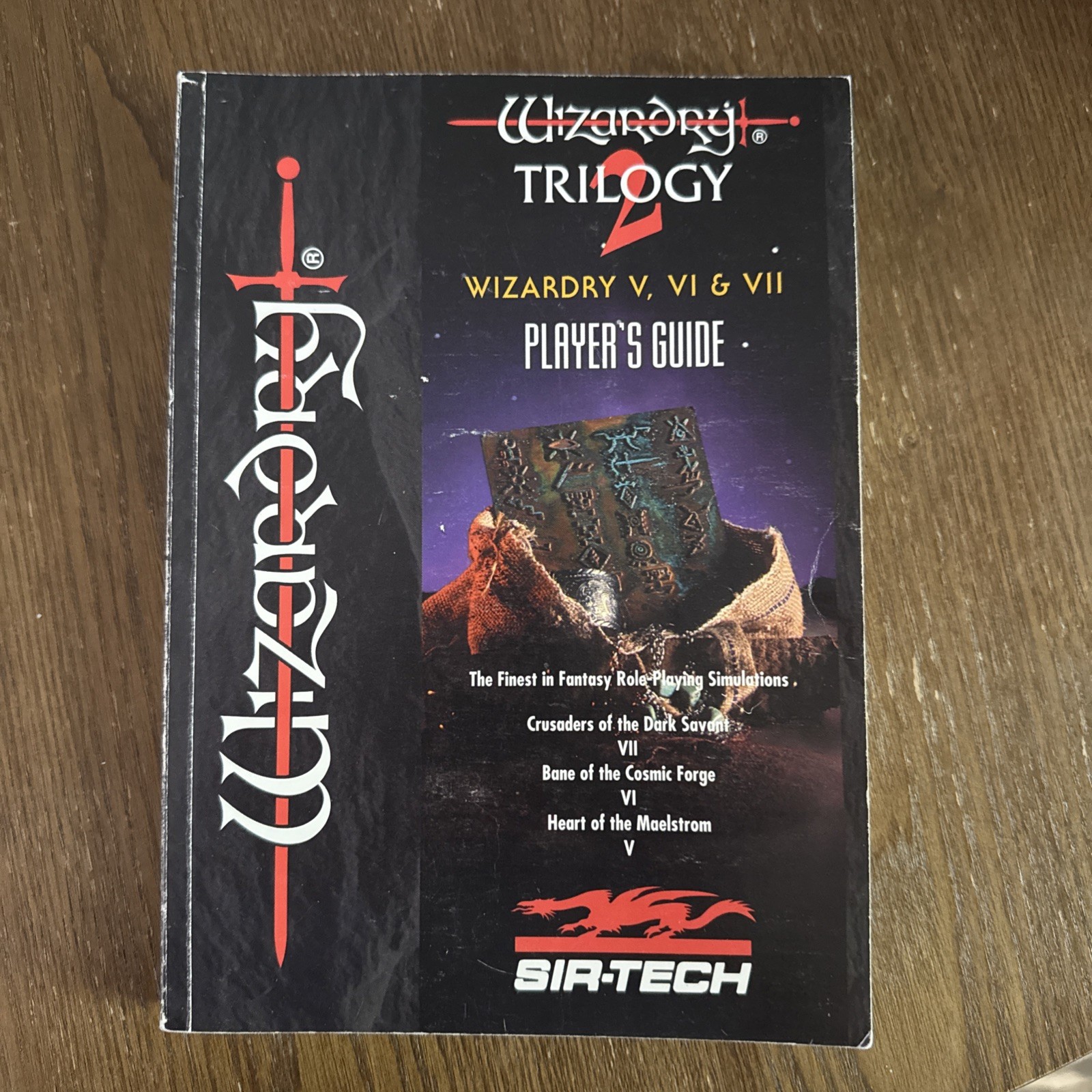 Wizardry: Knight of Diamonds Second Scenario Nintendo NES W/ Sir Tech Guide WORK