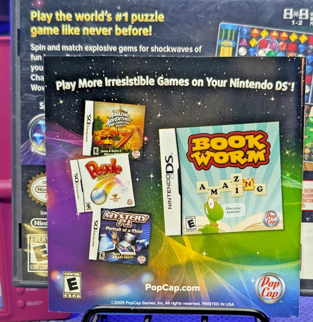 Bejeweled Twist (Nintendo DS, 2010) Complete With Manuals CIB