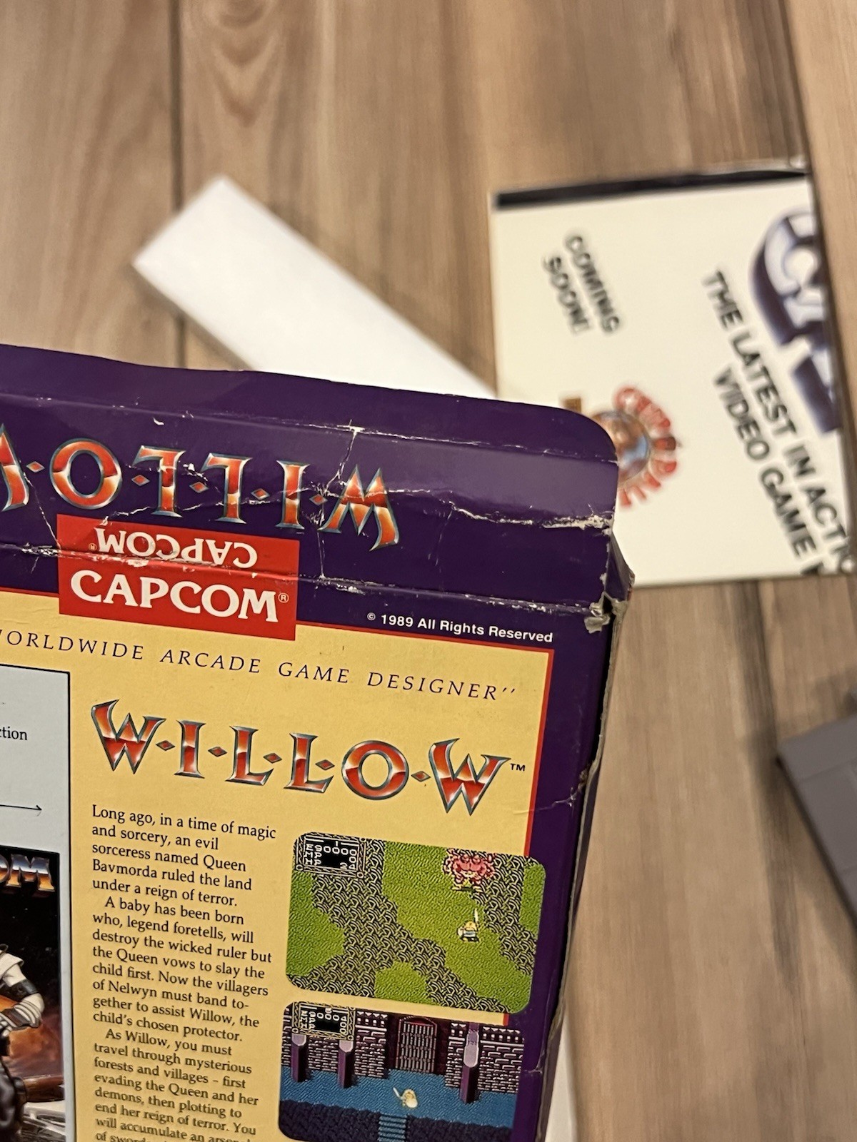 Willow (Nintendo NES, 1989) CIB Complete w/ Poster Tested Works Capcom
