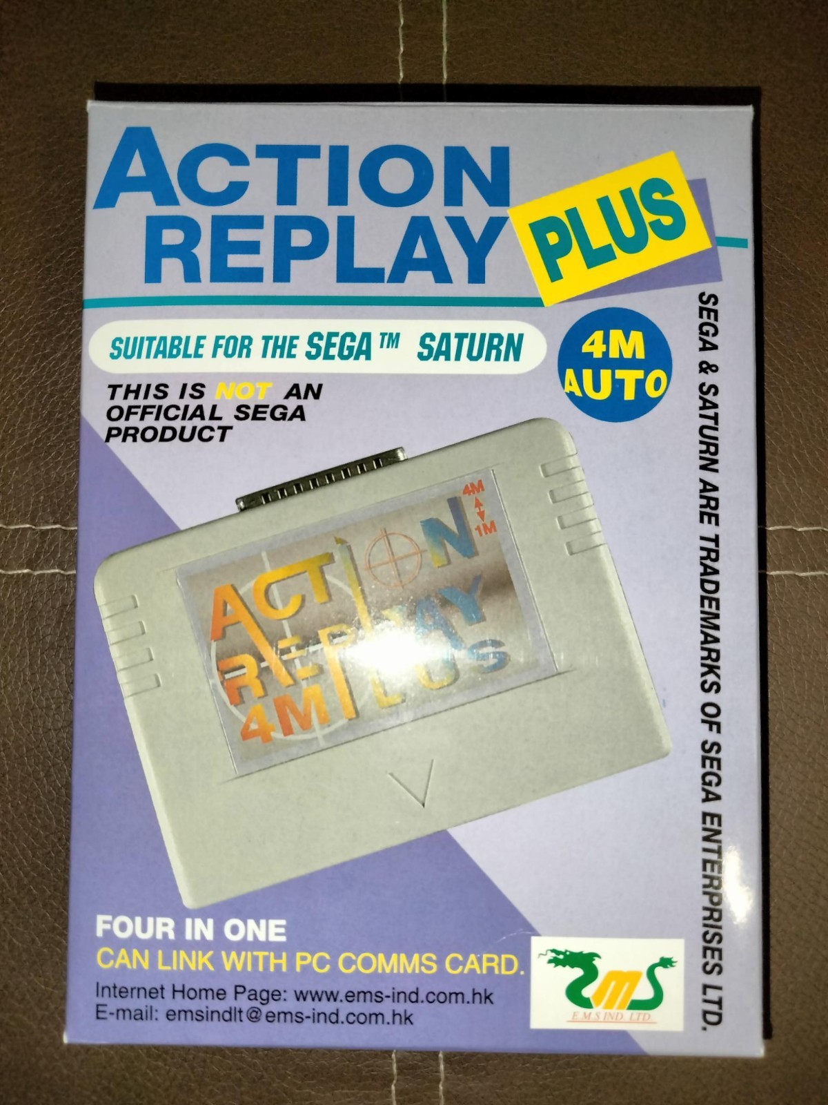 EMS ACTION REPLAY PLUS – 4MB – 4 in 1 EXPANSION CARD – FOR SEGA SATURN