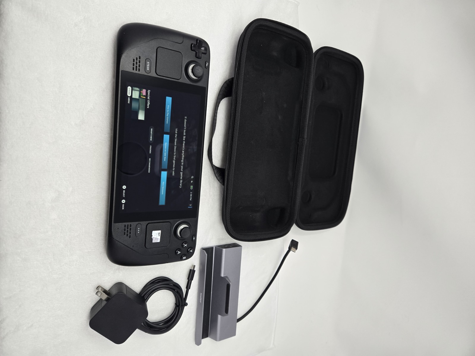 Valve Steam Deck – 64GB + 1tb SD Card + Dock And Carrying Case
