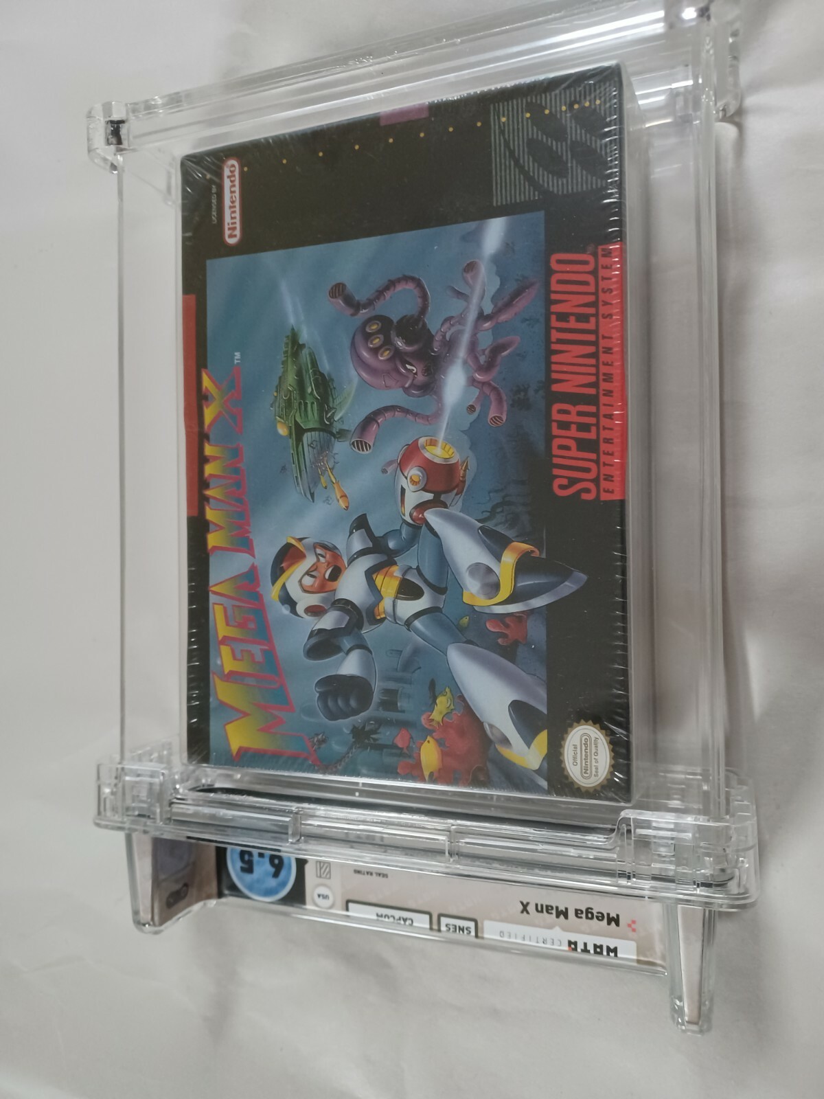 MEGA MAN X WATA 6.5 B+ SEALED NINTENDO SNES 1994 MEXICO