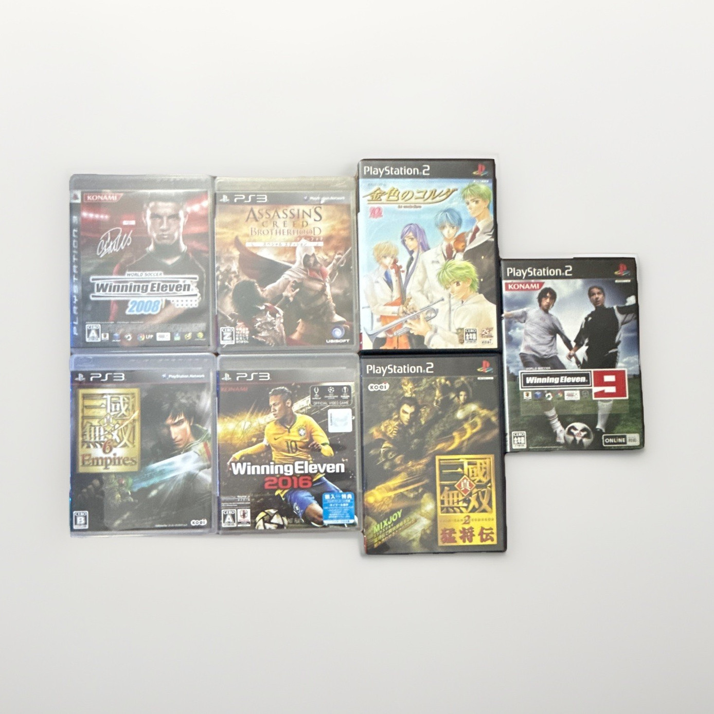 PlayStation PS2 & PS3 Japanese Mixed Video Game Lot w/ Cases, Sports/Action