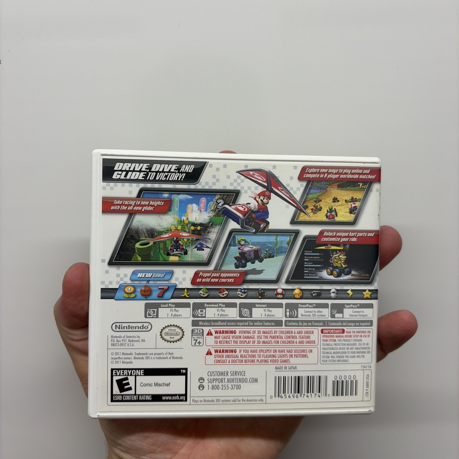 Mario Kart 7 (Nintendo 3DS, 2011) Case & Manual Only – Game NOT Included