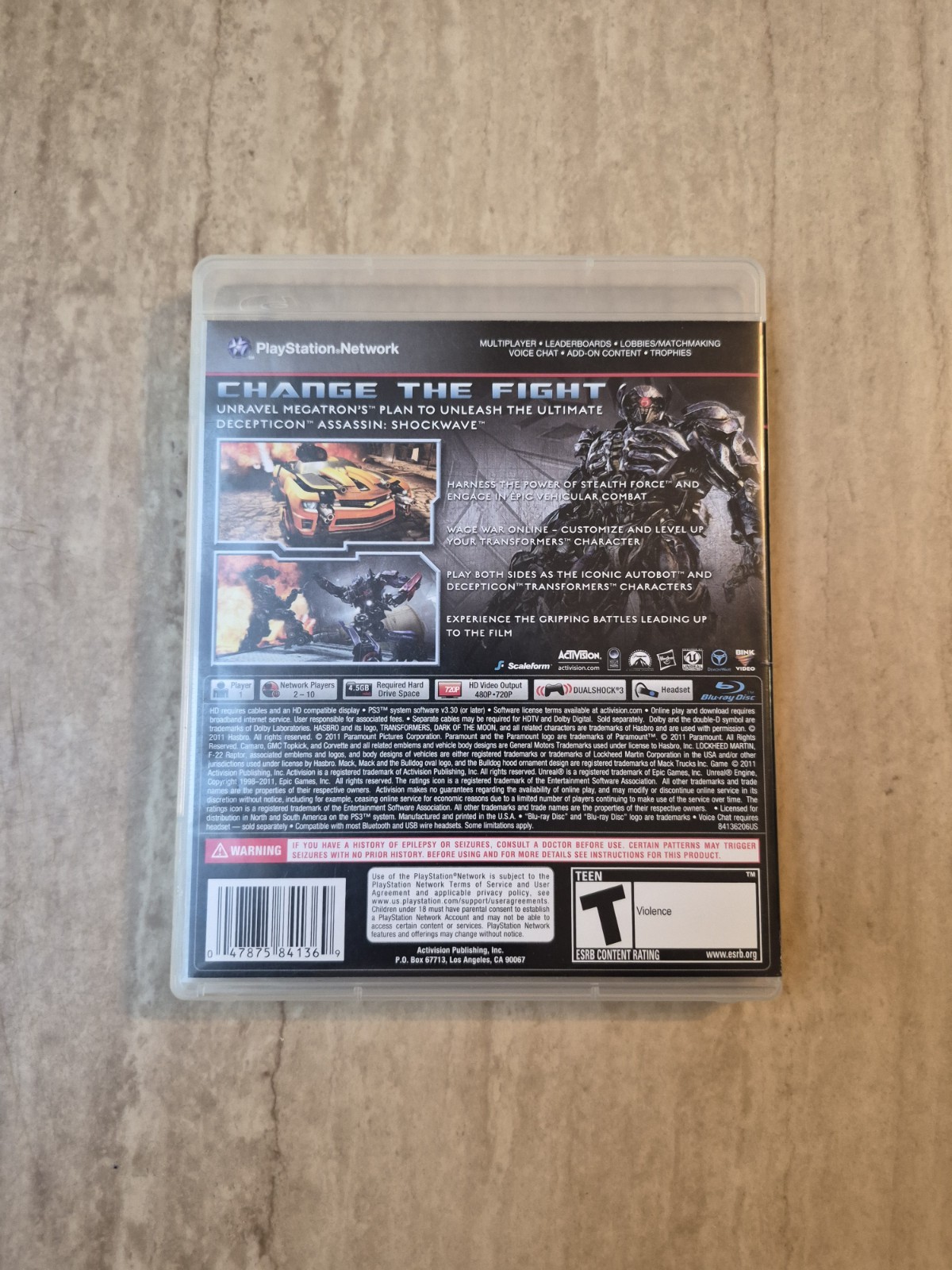 Transformers Dark of the Moon PlayStation 3 PS3 Complete CIB
