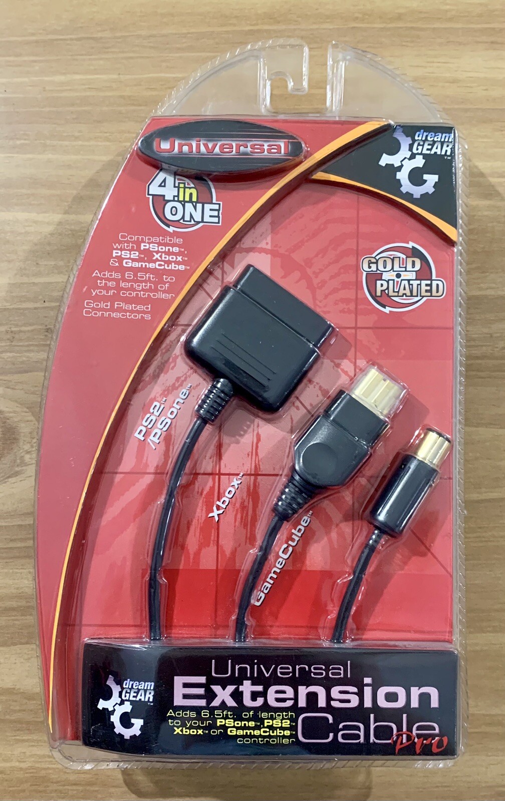 Universal Gaming Extension Cable ~ Dream Gear ~ 4 In One ~ 6.5’ ~ Black ~ !🆕!