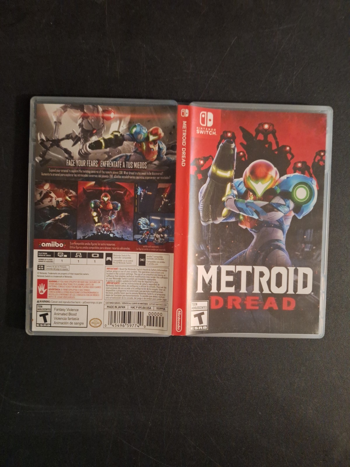 Metroid Dread (Nintendo Switch) Box Art & Case Only (No Game)
