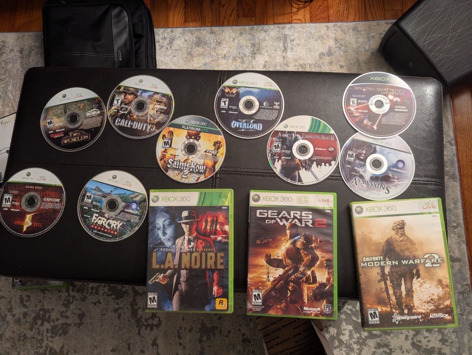 Lot of 12 Xbox 360/Og Xbox Games Disc Only/Damaged Cases Tested Working