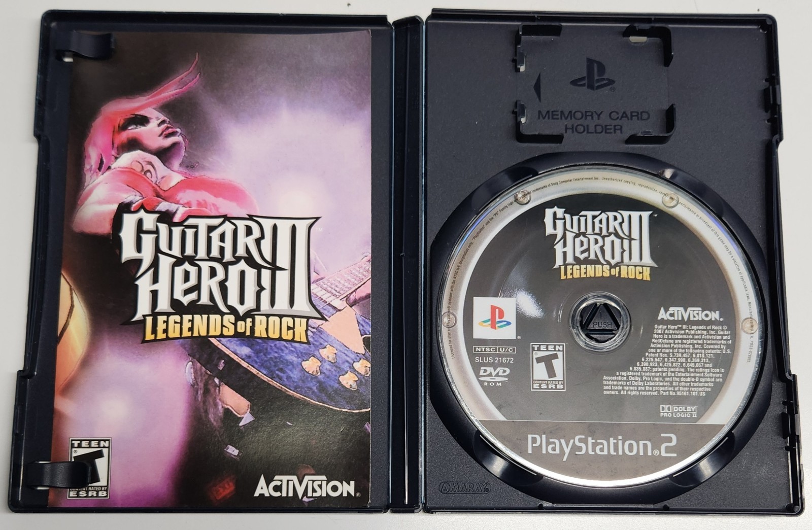RedOctane SG Wired Controller Black PS2 Guitar Hero Controller & Game TESTED