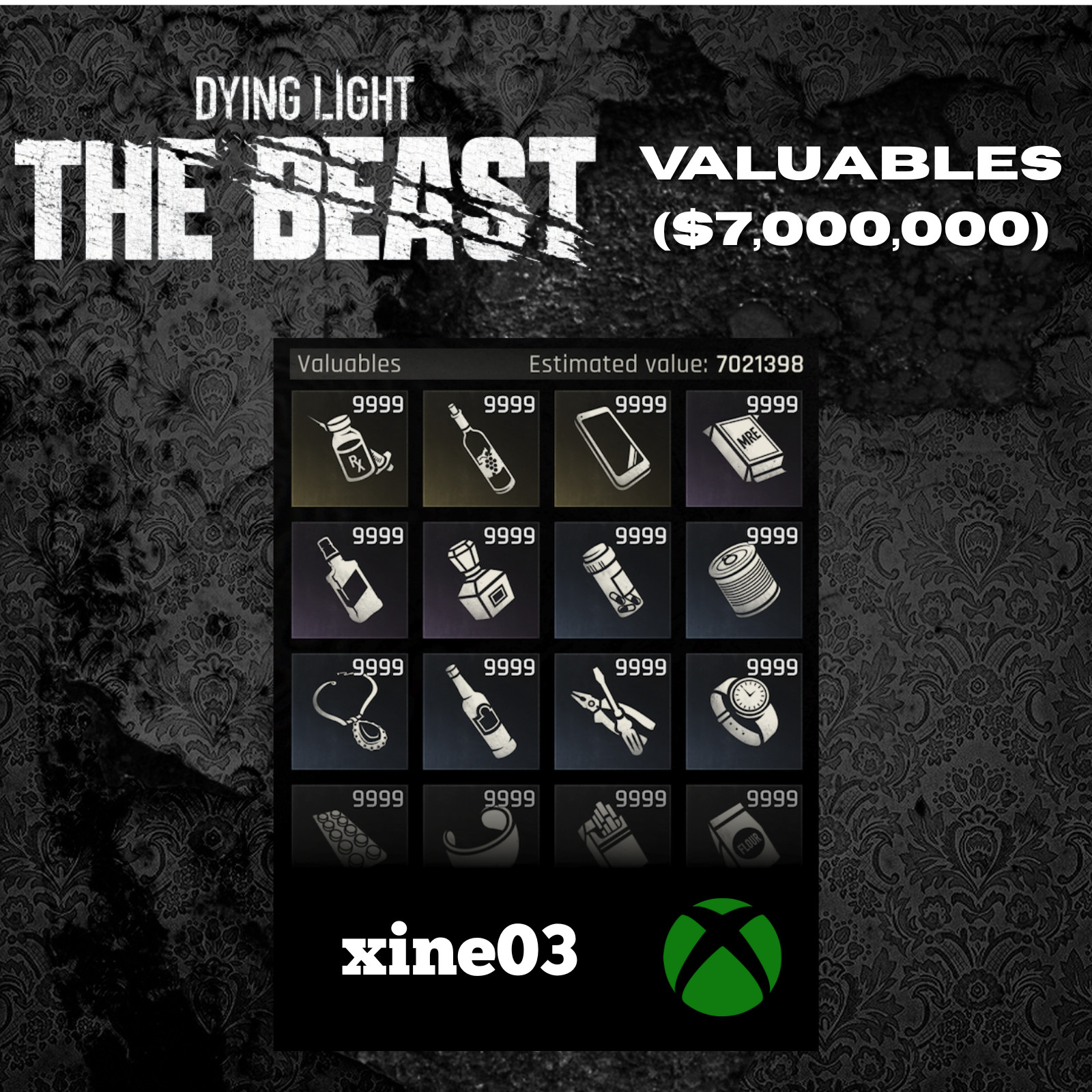 ✅Dying Light The Beast In Game Items Money & Weapons (Xbox One & Series X/S)✅