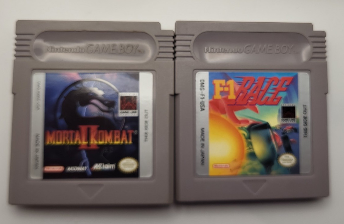 Nintendo Game Boy Original DMG‑01 Lot – Tested – Case + DMG‑07 + F‑1 Race + MKII
