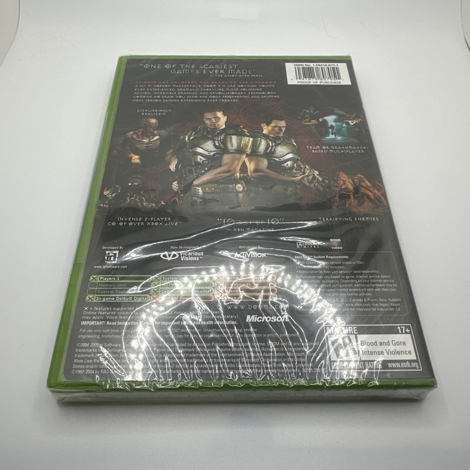 Doom 3 (Microsoft Xbox, 2005) SEALED