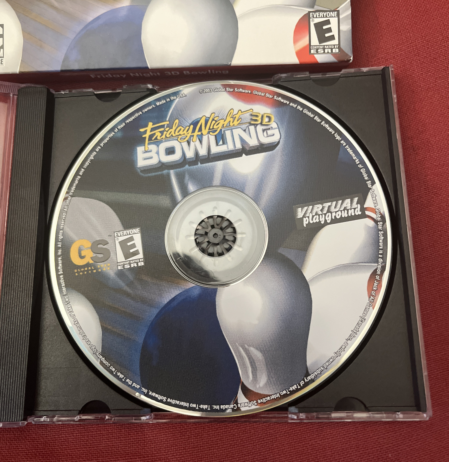 Vintage Friday Night 3D Bowling 2003 PC Game Global Star Software w/ Slip Cover