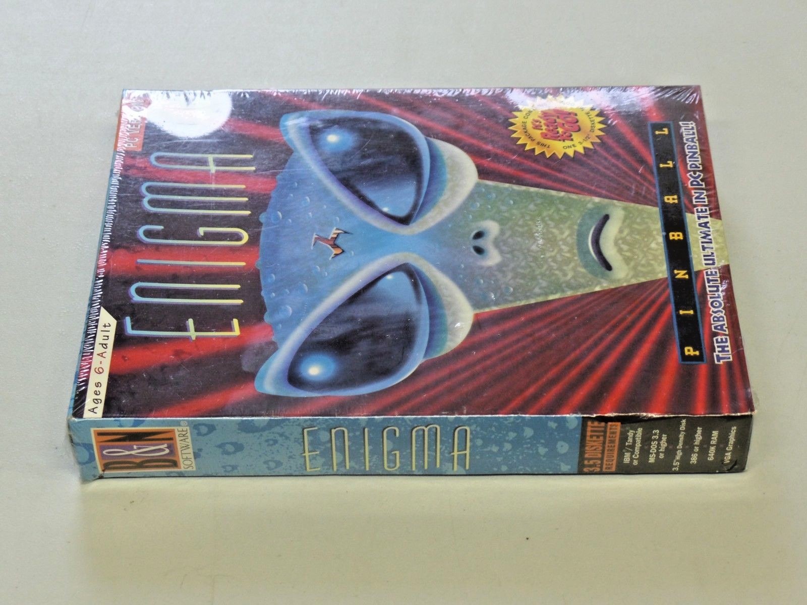 Enigma Pinball Game PC Version 3.5″ Diskette IBM/Tandy or Compatible 1994 NEW