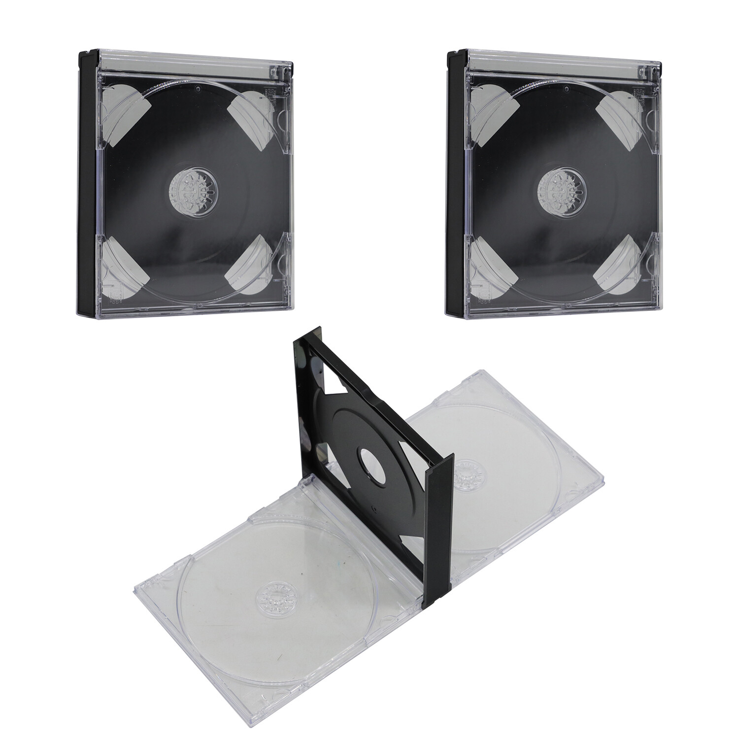 3x Double 2-Disc CD Case For Sony PlayStation1 PS1 Video Game Replacement Holder