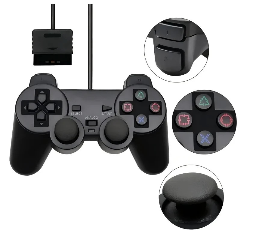 Wired gamepad For Sony PS2 Controller Game Joystick Vibration Game Controller