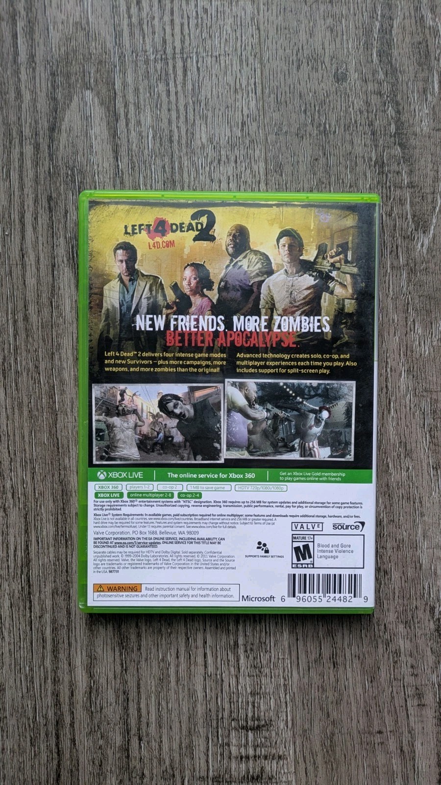 Left 4 Dead 2 (Xbox 360, 2009) – Authentic Case Only – No Game